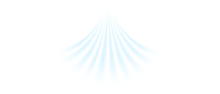 Air flow set of vector elements on a white background. Abstract PNG stream blowing from air conditioner, purifier or humidifier