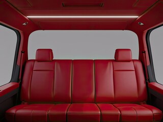 Obraz premium Red Leather Upholstery - Elegant Design Concept