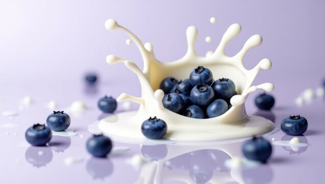 Ar&aacute;ndanos coloridos que estallan a trav&eacute;s de una cremosa salpicadura de yogur