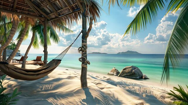 Find serenity in a secluded beachside cabana, hammocks ready among the palm trees. Private retreats