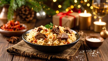 Delicious Festive Beef Rice Pilaf: A Warm and Cozy Christmas Dinner
