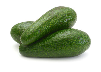 Fresh avocados on white background 
