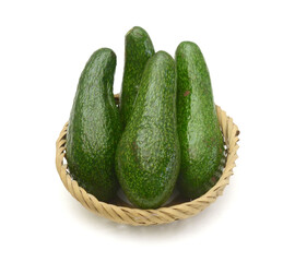 Ripe avocado isolated on white background