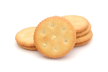 Biscuit cookies isolated on white background