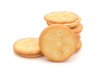 Bunch of sandwich biscuits with white cream,Moldova 