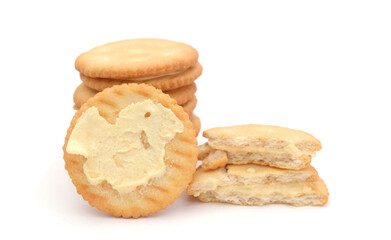 Descending graph made out of stacks of cookies