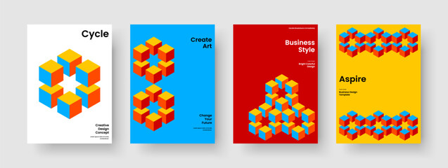 Obraz premium Modern Report Template. Isolated Business Presentation Design. Geometric Flyer Layout. Background. Poster. Brochure. Banner. Book Cover. Notebook. Handbill. Journal. Newsletter. Leaflet. Catalog