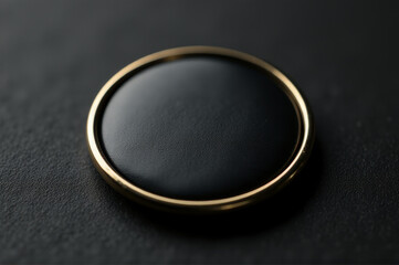 A close-up shot of a single button on a black background, suitable for use in technology or design related contexts