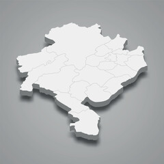 Ghazni 3d isometric map is a region of Afghanistan