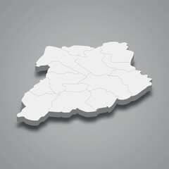 Khost 3d isometric map is a region of Afghanistan