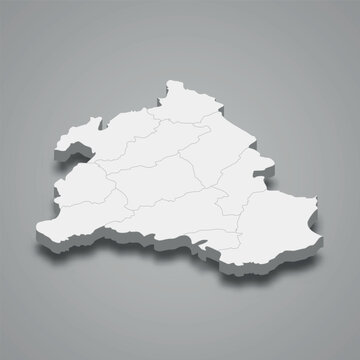 Zabul 3d isometric map is a region of Afghanistan