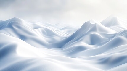Serene snowy landscape abstract white horizon digital art calming environment minimalist viewpoint