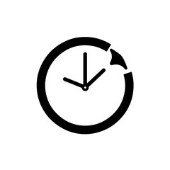 Clock icon time lapse minimalist flat