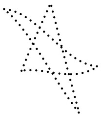 Geometric Star dotted Pattern. Doodle line