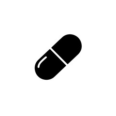 Pill capsule icon medical pharmacy