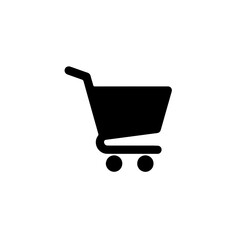 Shopping cart icon flat minimal design