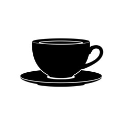 Simple cup of coffee on saucer