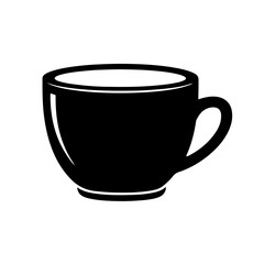 Simple dark gray coffee cup icon
