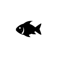 Simple dark gray fish icon