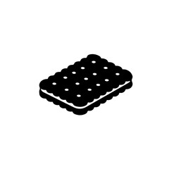 Single dark gray biscuit icon