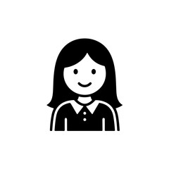 Smiling girl avatar icon