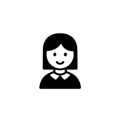 Smiling girl avatar profile icon