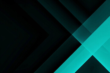 Obraz premium Striking Teal and Black Geometric Abstract Background