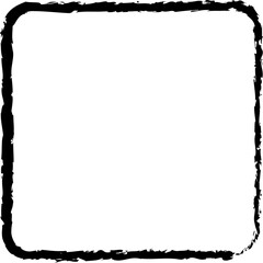 Rounded square brush strokes. Grunge design frames