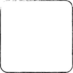 Rounded square brush strokes. Grunge design frames