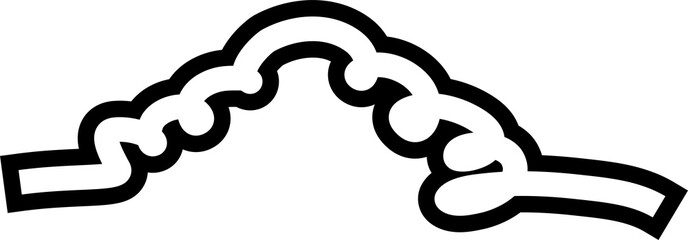 Cloud bold line. Element design