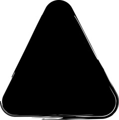 Triangle rounded painted, label, badge, frame