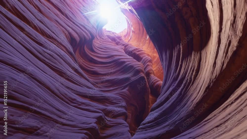 Poster sunlight beams into antelope canyon, creating a mesmerizing display of light and shadow on the sands