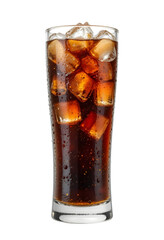 Fizzy Soda Cola Drink with Ice &ndash; High-Resolution PNG on Transparent Background.