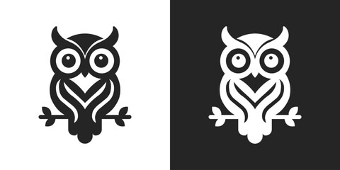 Owl logo design vector illustration
