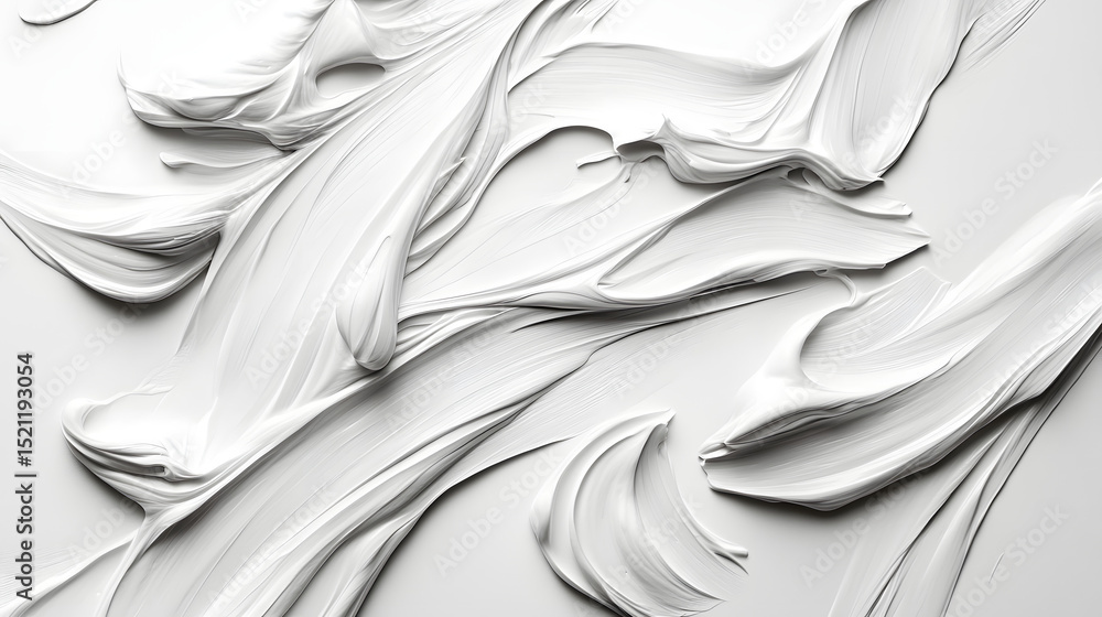 Aufkleber elegant white texture patterns on horizontal surface minimalist art clean aesthetic studio setting