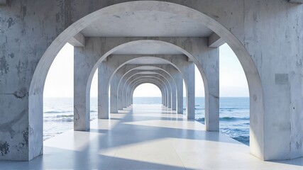 Concrete Archway by the Sea