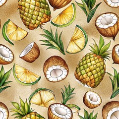 Seamless Summer Pattern Design and backgrrounds
