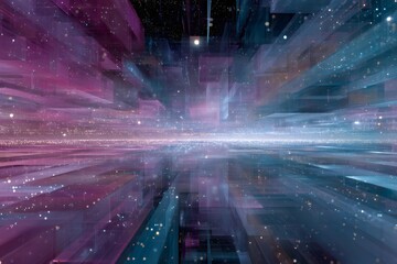 Abstract technology background showing data flowing through cyberspace