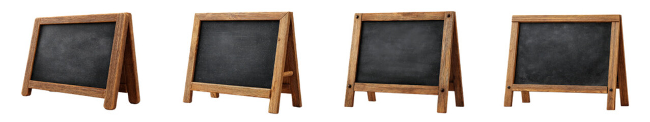 Wooden A-Frame Chalkboards on Display for Creative Use
