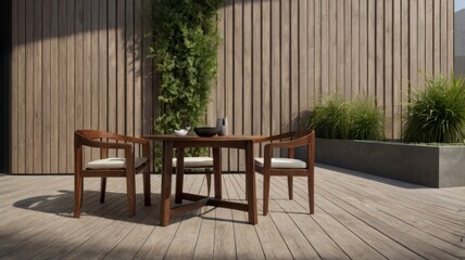 Obraz premium Serene Outdoor Patio Setting