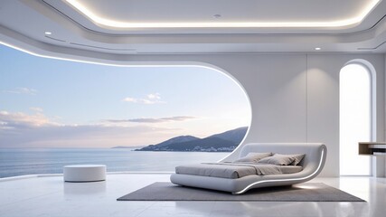  Modern Minimalist Bedroom with Ocean View