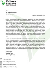 Professional Finance Corporate Business Letter Head Template