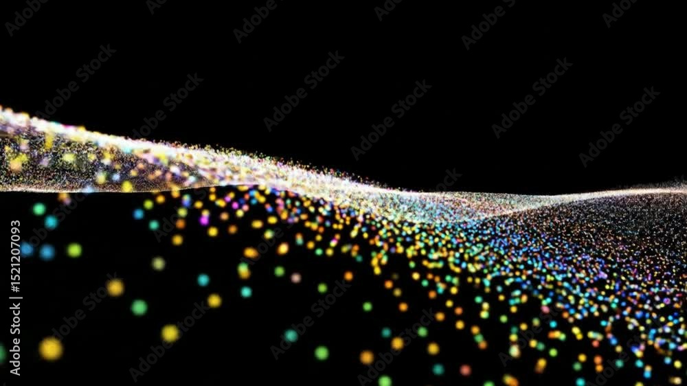 Poster abstract colorful particles motion background