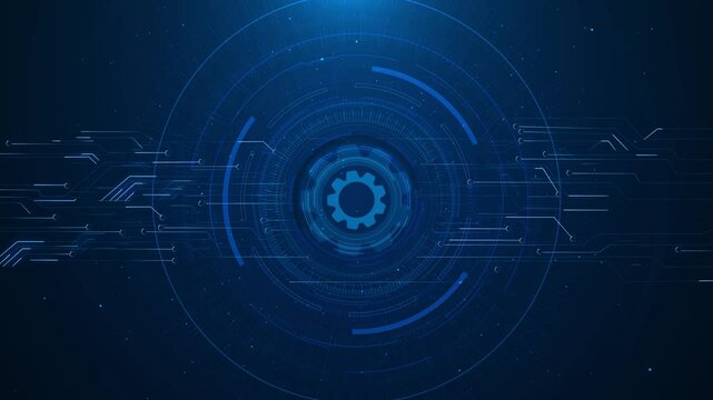 Cyber tunnel. Futuristic interface pattern. Glowing hi technology texture. Abstract motion background. Cyber punk stand background, Technology Showcase, Empty space, Backdrop, Animation, 4h resolution