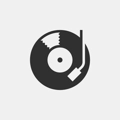 Vinyl record. Simple vector icon