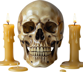 Skull with Transparent Background, Eerie Design Element