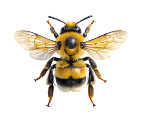 Yellow Bee with Transparent Background, Nature Icon