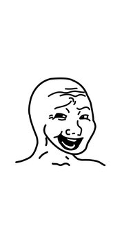 wojak face meme illustration line art hand drawn 