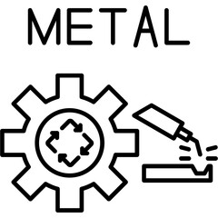 Recycled Metal Fabrication Icon