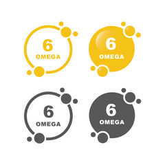 Omega 6 Nutrients for Kids and icon Vector Concept.